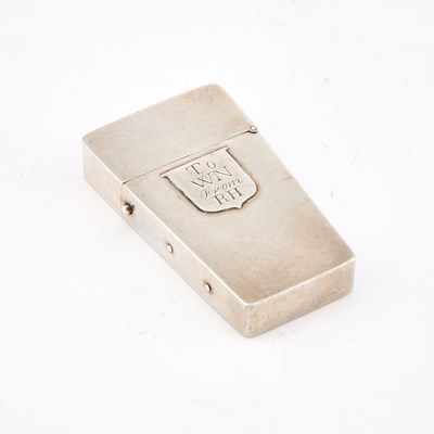 Lot 500 - A 19TH CENTURY SILVER LANCET CASE