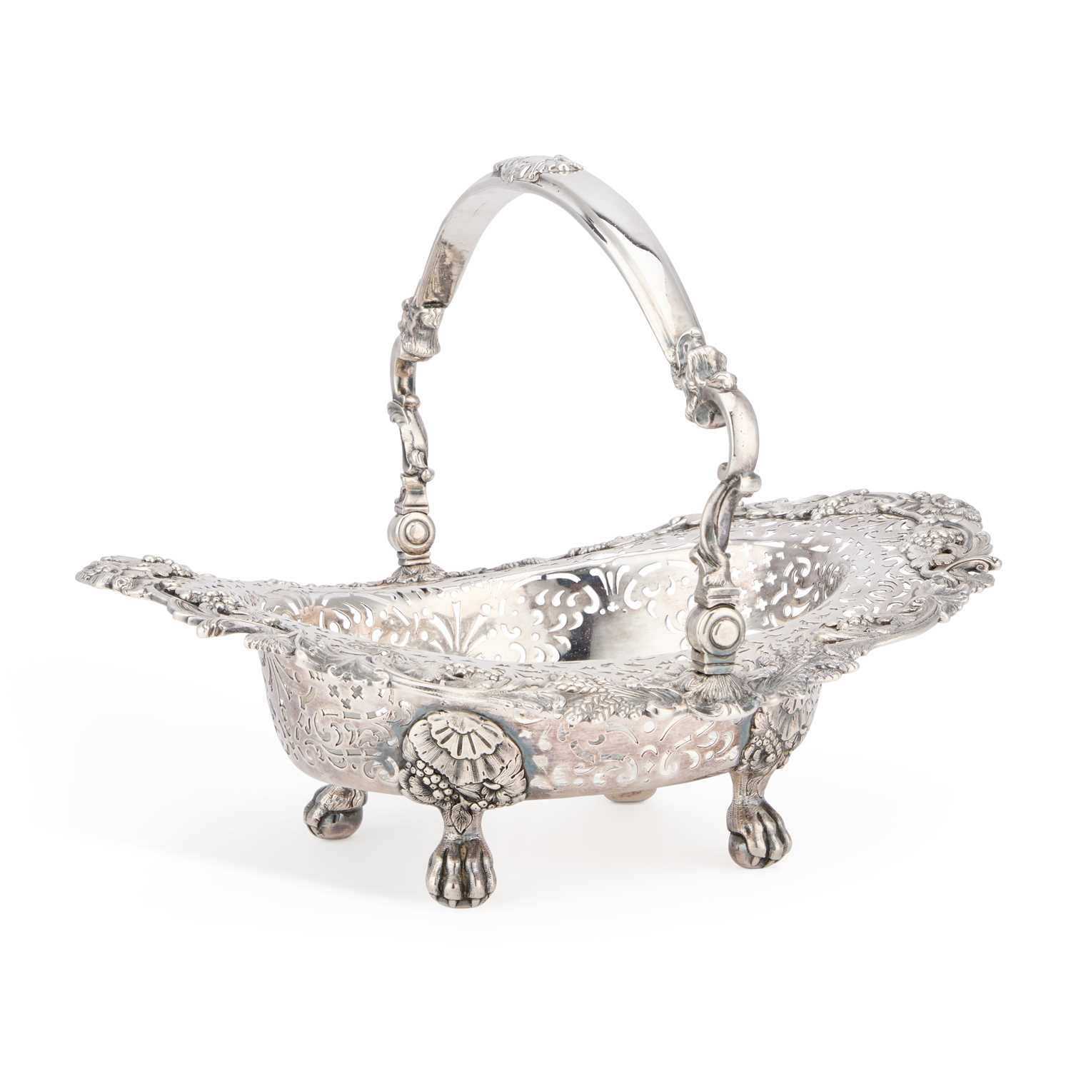 Lot A VERY RARE GEORGE II SILVER CAKE BASKET