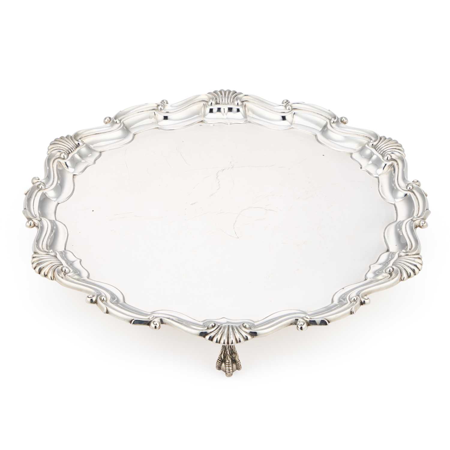 Lot 510 - A VICTORIAN SILVER SALVER