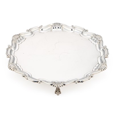Lot A VICTORIAN SILVER SALVER