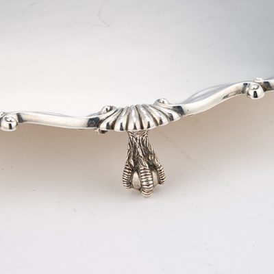 Lot 510 - A VICTORIAN SILVER SALVER