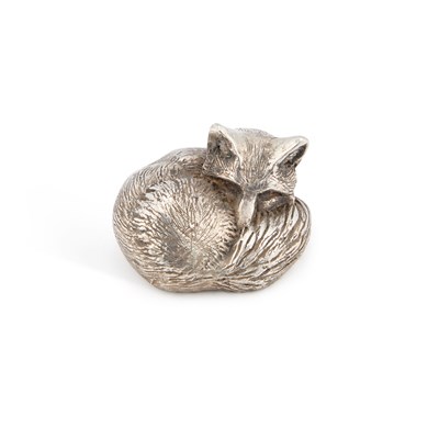 Lot A SILVER MODEL OF A FOX