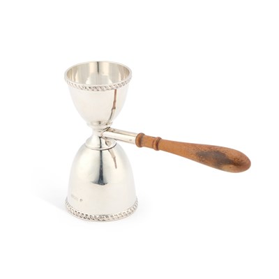 Lot AN ELIZABETH II SILVER JIGGER