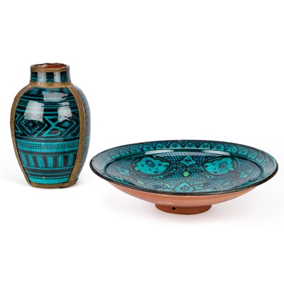 Lot A LARGE MOROCCAN CHARGER AND VESSEL