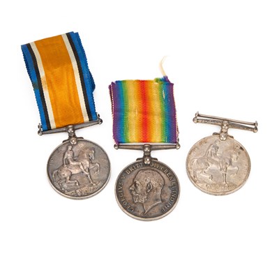 Lot THREE FIRST WORLD WAR WAR MEDALS