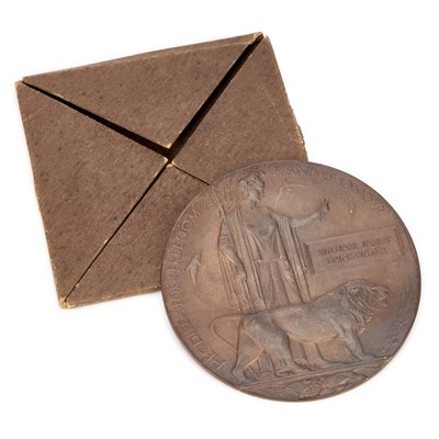 Lot A FIRST WORLD WAR DEATH PLAQUE