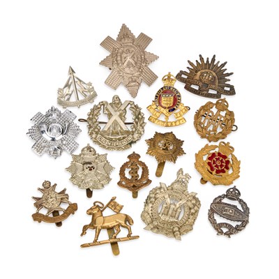 Lot A GROUP OF MILITARY CAP BADGES