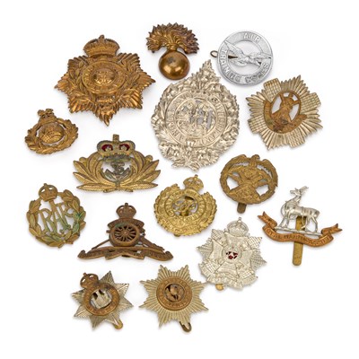 Lot A GROUP OF MILITARY CAP BADGES