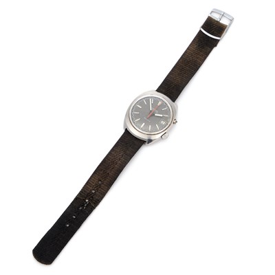 Lot 613 - A GENTS STEEL OMEGA CHRONOSTOP STRAP WATCH