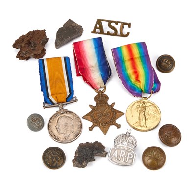 Lot 48 - A FIRST WORLD WAR MEDAL TRIO