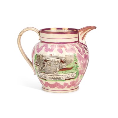 Lot AN EARLY 19TH CENTURY SUNDERLAND LUSTRE JUG