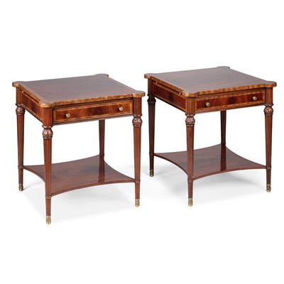 Lot 297 - A GOOD PAIR OF MAHOGANY SIDE TABLES