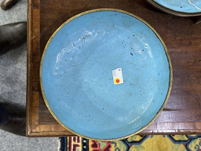 Lot 698 - A CHINESE CLOISONNÉ ENAMELLED BRONZE BOX AND COVER