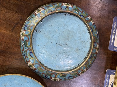 Lot 698 - A CHINESE CLOISONNÉ ENAMELLED BRONZE BOX AND COVER