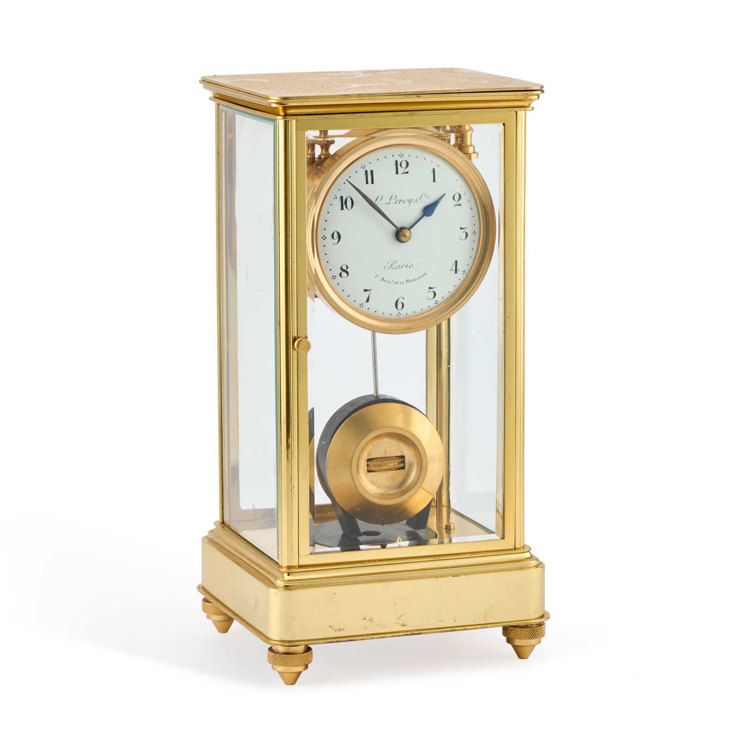 Lot 951 - A RARE EARLY 20TH CENTURY ELECTRIC FOUR-GLASS MANTEL CLOCK
