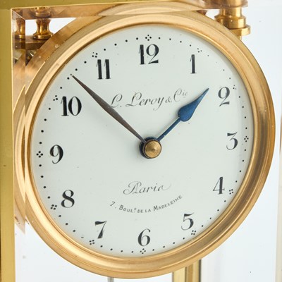 Lot 951 - A RARE EARLY 20TH CENTURY ELECTRIC FOUR-GLASS MANTEL CLOCK