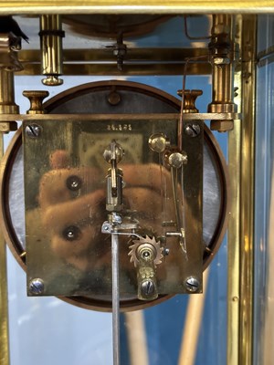 Lot 951 - A RARE EARLY 20TH CENTURY ELECTRIC FOUR-GLASS MANTEL CLOCK