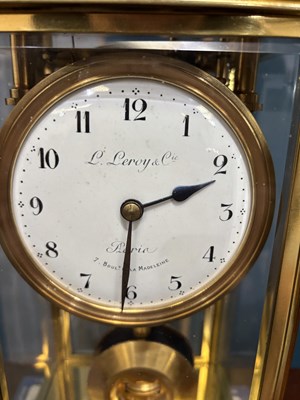 Lot 951 - A RARE EARLY 20TH CENTURY ELECTRIC FOUR-GLASS MANTEL CLOCK