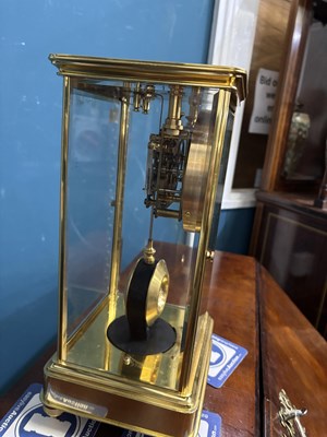 Lot 951 - A RARE EARLY 20TH CENTURY ELECTRIC FOUR-GLASS MANTEL CLOCK