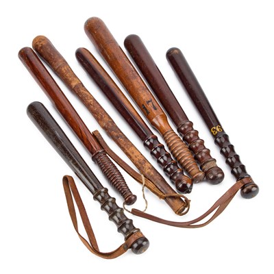 Lot 789 - A COLLECTION OF SEVEN VICTORIAN AND LATER TRUNCHEONS