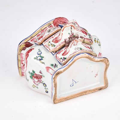 Lot 68 - A FRENCH FAIENCE MINIATURE COMMODE