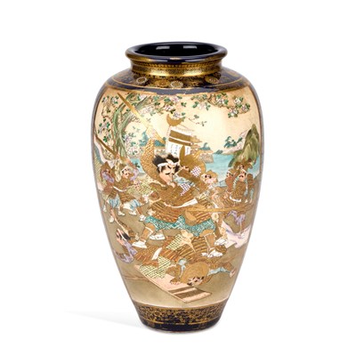 Lot A LARGE JAPANESE SATSUMA VASE