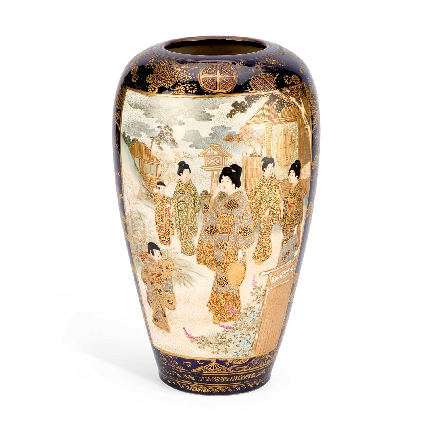Lot 149 - A LARGE JAPANESE SATSUMA VASE