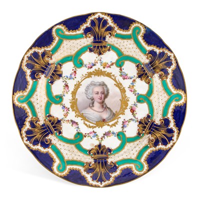 Lot A SÈVRES STYLE PORCELAIN PLATE