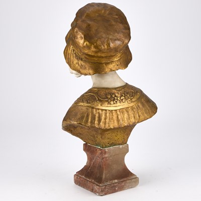 Lot 983 - AN ITALIAN WHITE MARBLE AND ORMOLU-MOUNTED BUST