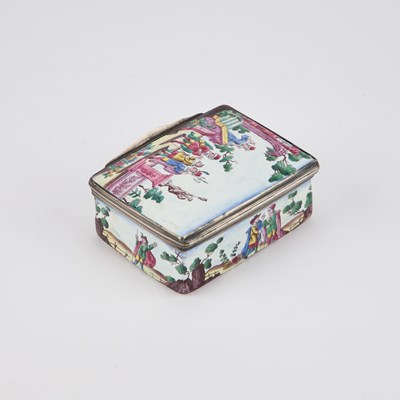 Lot 775 - A RARE SILVER AND ENAMEL SNUFF BOX, CIRCA 1730