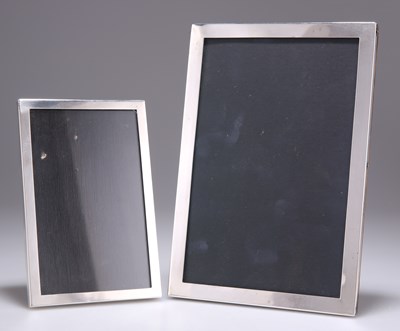 Lot 1415 - TWO SILVER RECTANGULAR PHOTOGRAPH FRAMES