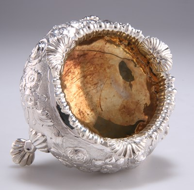 Lot 1353 - A SET OF FOUR VICTORIAN SILVER SALTS