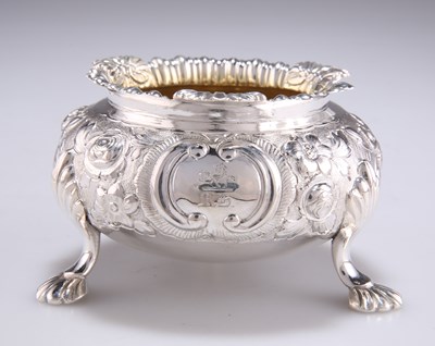 Lot 1353 - A SET OF FOUR VICTORIAN SILVER SALTS