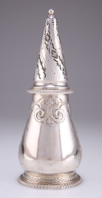 Lot 1026 - AN AMERICAN STERLING SILVER CASTER