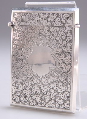 Lot 1397 - AN EDWARDIAN SILVER CARD CASE