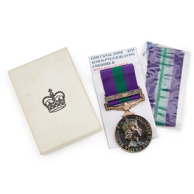 Lot 38 - AN ELIZABETH II GENERAL SERVICE MEDAL (G.S.M) WITH A CANAL ZONE CLASP