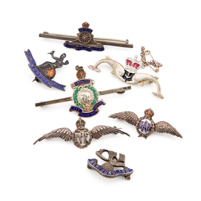 Lot 32 - A GROUP OF SILVER SWEETHEART BROOCHES