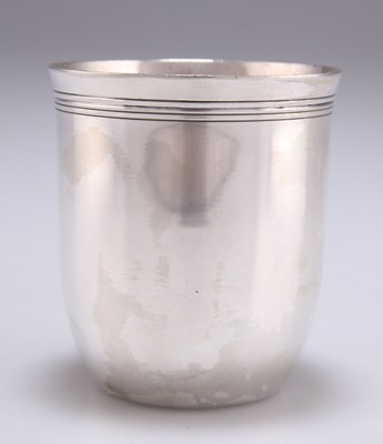 Lot 1052 - A SWISS SILVER BEAKER