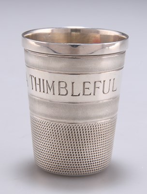 Lot 1500 - AN ELIZABETH II SILVER NOVELTY SHOT CUP