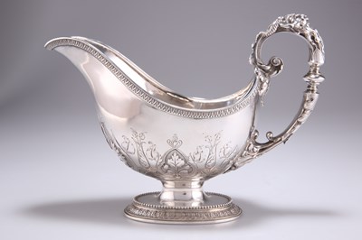 Lot 1370 - A FINE VICTORIAN SILVER SAUCEBOAT