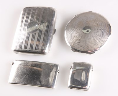 Lot 1105 - A GROUP OF SILVER CASES, VICTORIAN AND LATER