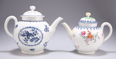 Lot 90 - TWO 18TH CENTURY WORCESTER TEAPOTS