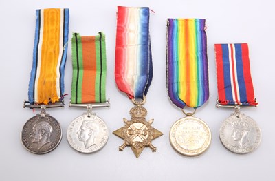 Lot 266 - A GROUP OF MEDALS, WWI AND WWII