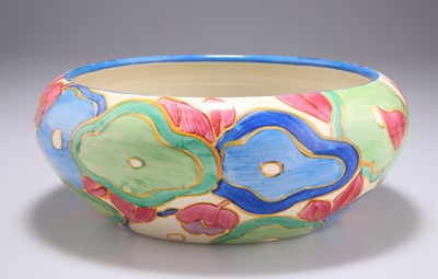 Lot 155 - A CLARICE CLIFF FANTASQUE BIZARRE BLUE CHINTZ PATTERN BOWL