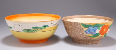 Lot 154 - TWO CLARICE CLIFF BIZARRE FRUIT BOWLS