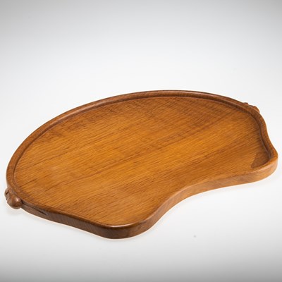 Lot 525 - ROBERT THOMPSON OF KILBURN, A MOUSEMAN OAK TRAY