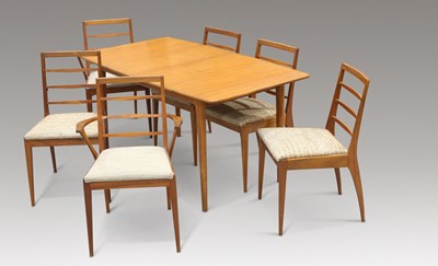 Lot 458 - A MCINTOSH TEAK DINING SUITE