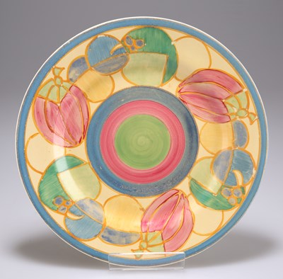 Lot 115 - A CLARICE CLIFF BIZARRE PASTEL MELON PATTERN PLATE