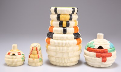 Lot 117 - A GROUP OF CLARICE CLIFF BIZARRE RAFFIA CERAMICS