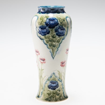 Lot 173 - WILLIAM MOORCROFT, A FLORIAN WARE POPPY VASE